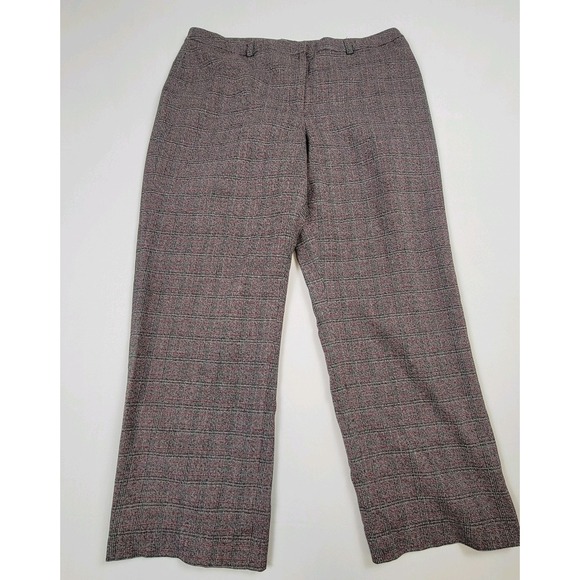 Kasper Women's Pants Size 14P Plaid Wide Leg Dress Pants - Picture 1 of 9